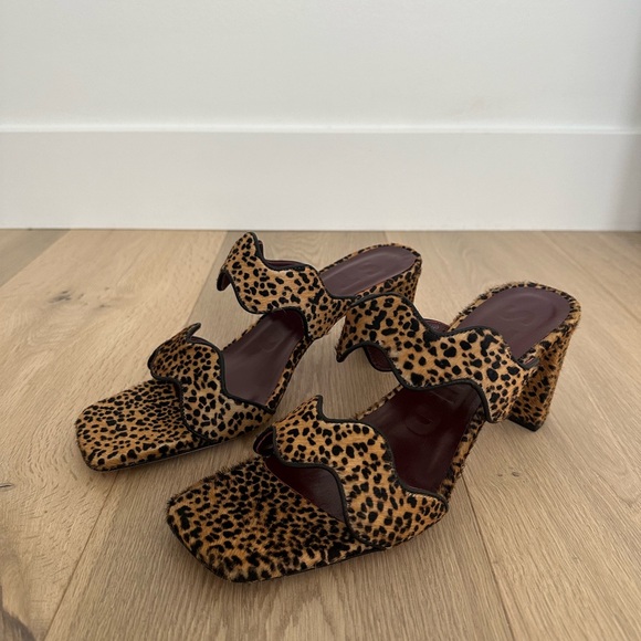 Staud Pony-style calfskin heeled sandal - Picture 3 of 5